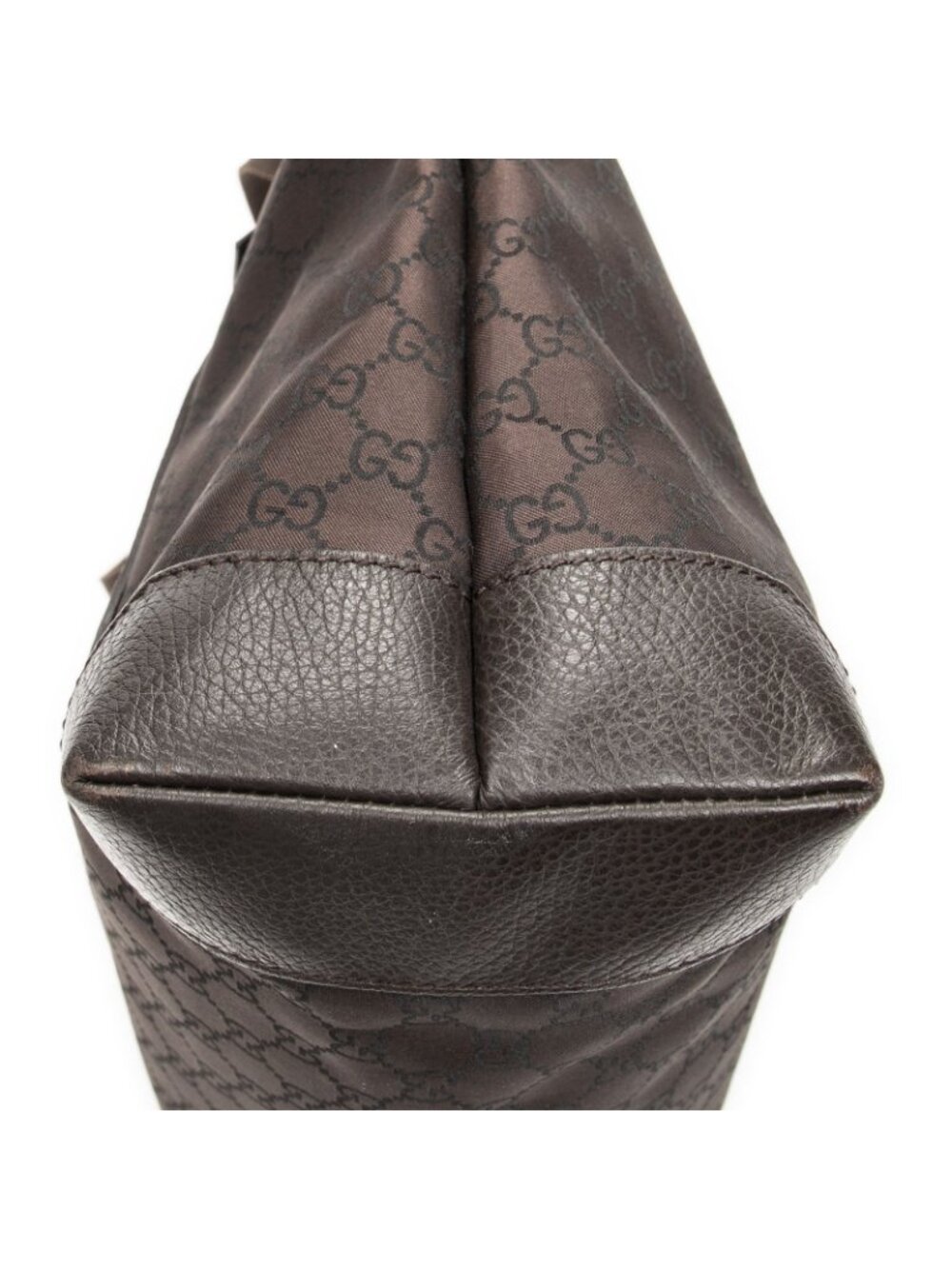 Gucci Front Pocket Tote Dark Brown GG Nylon Canvas - Picture 8 of 10